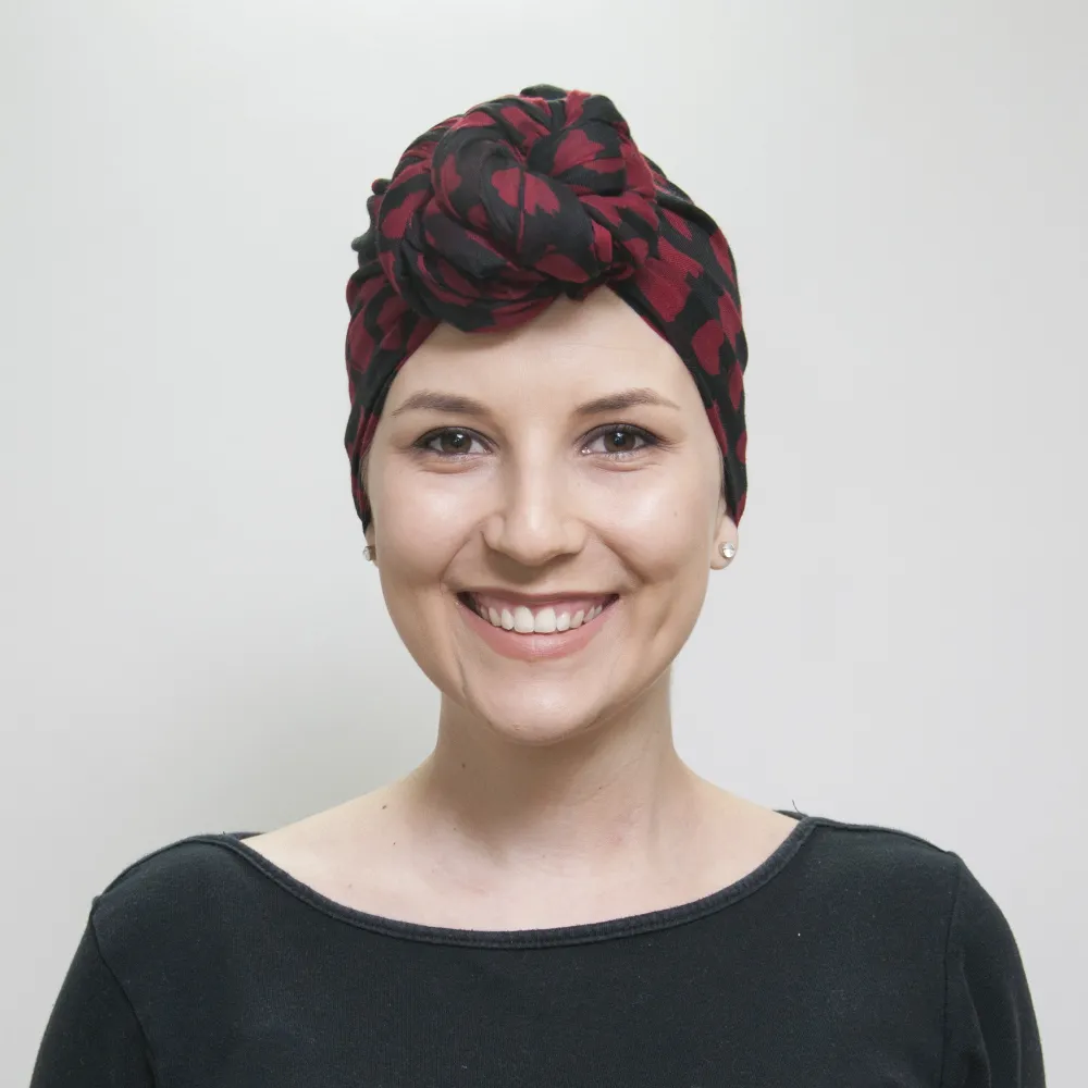 Amarração de turbante em rolo